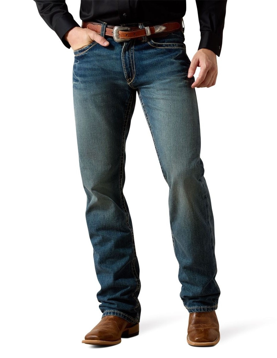Jeans boot deslavado para hombre