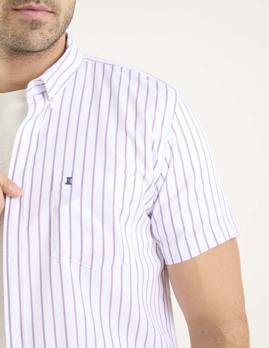 Camisa casual manga corta para hombre 4