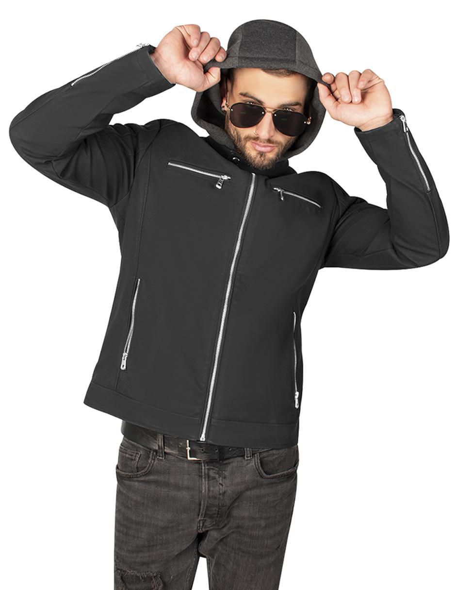 Chamarra casual con capucha para hombre 5