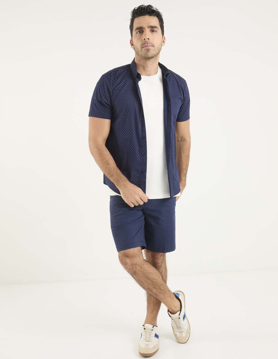 Sobrecamisa casual algodón manga corta para hombre 3