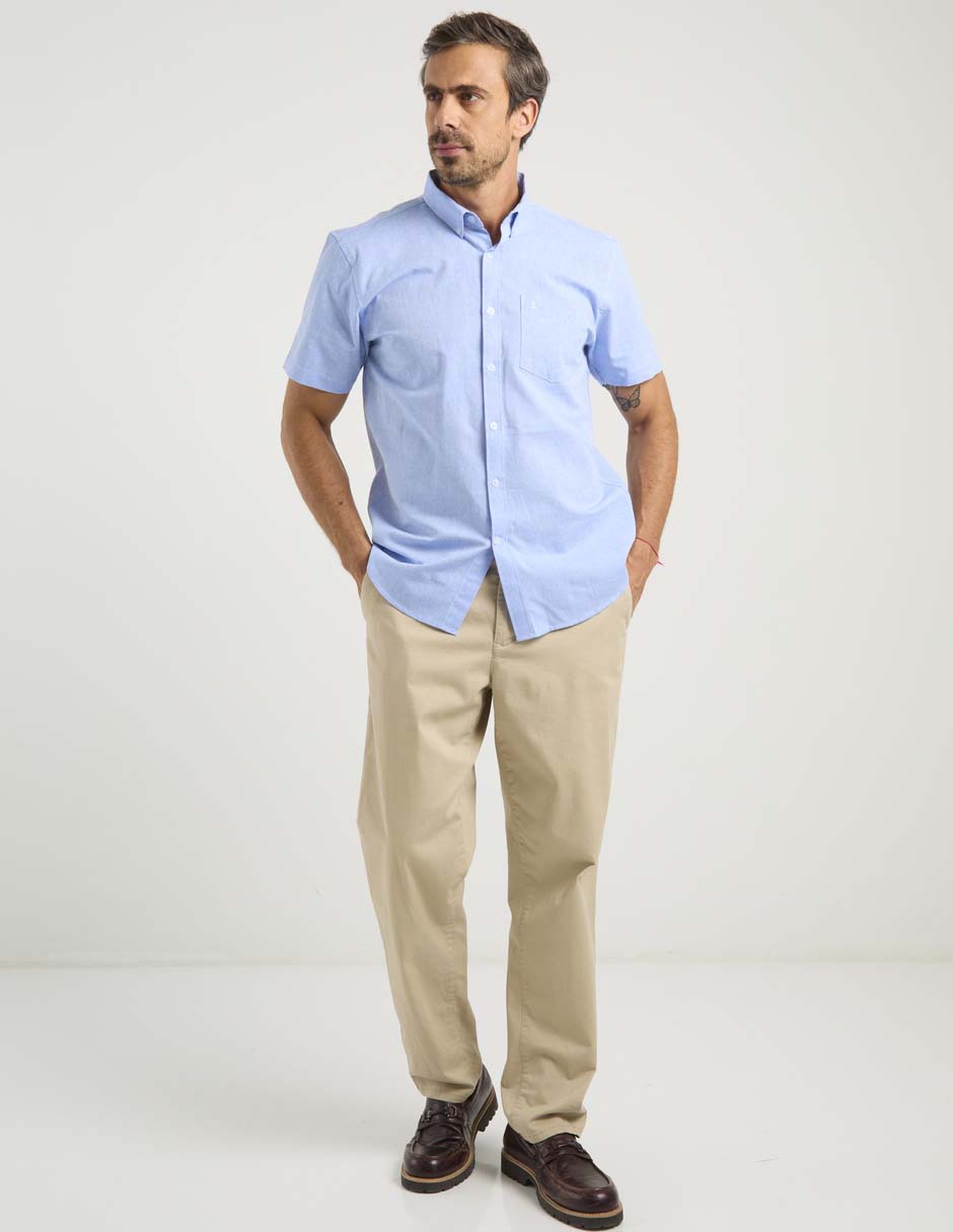 Camisa casual de algodón manga corta para hombre 3