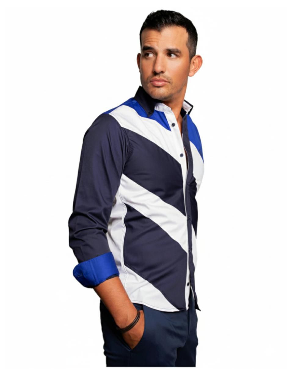 Camisa casual de algodón manga larga para hombre 3