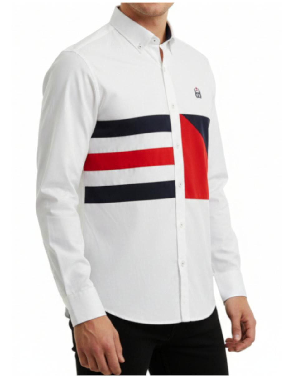 Camisa casual manga larga para hombre 5