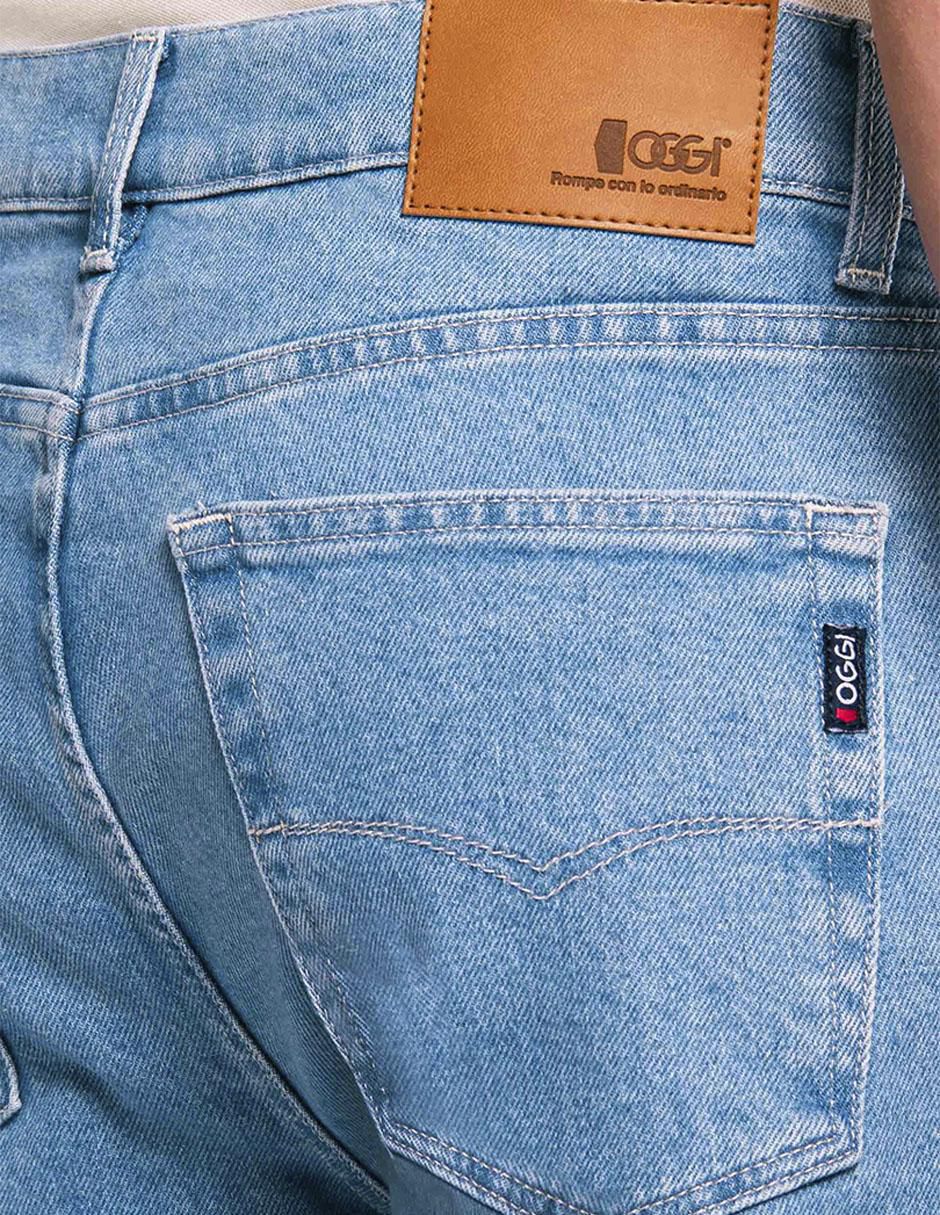 Jeans relaxed baggy lavado bleach para hombre 5