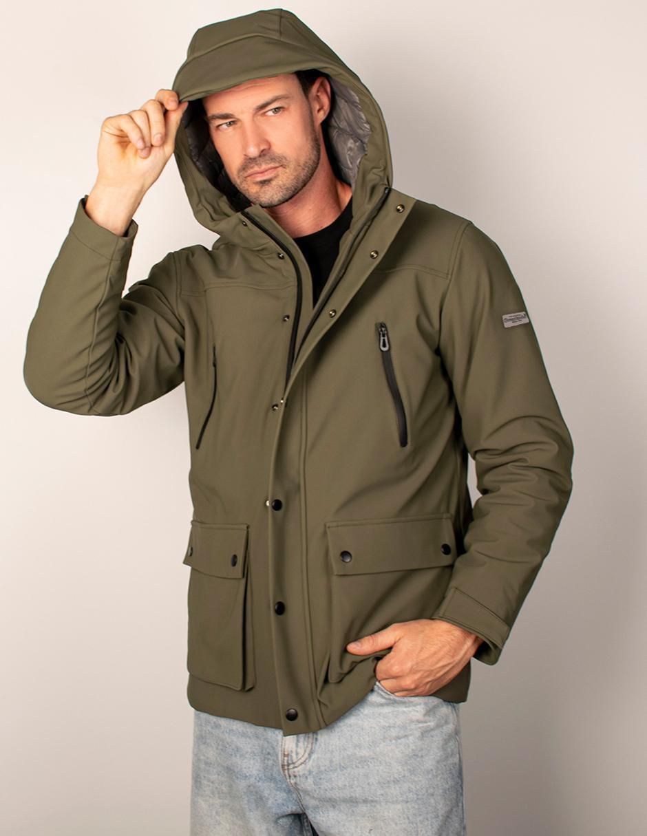 "chamarra" parka greenlander resistente al agua "de" poliéster con capucha "para hombre"