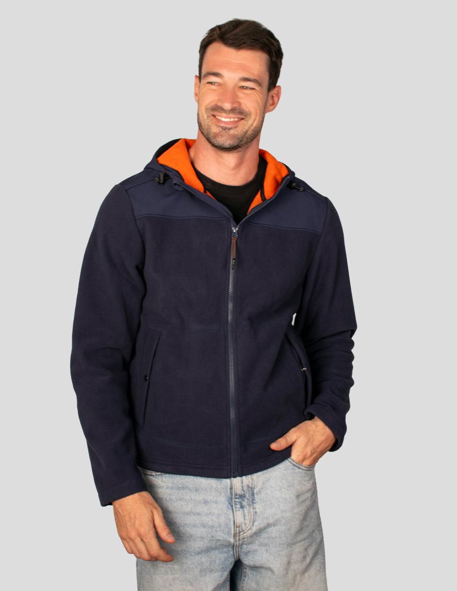 Chamarra casual resistente al agua con capucha para hombre