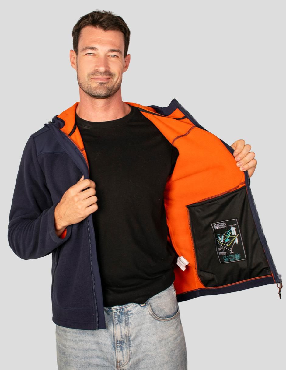 Chamarra casual resistente al agua con capucha para hombre 2