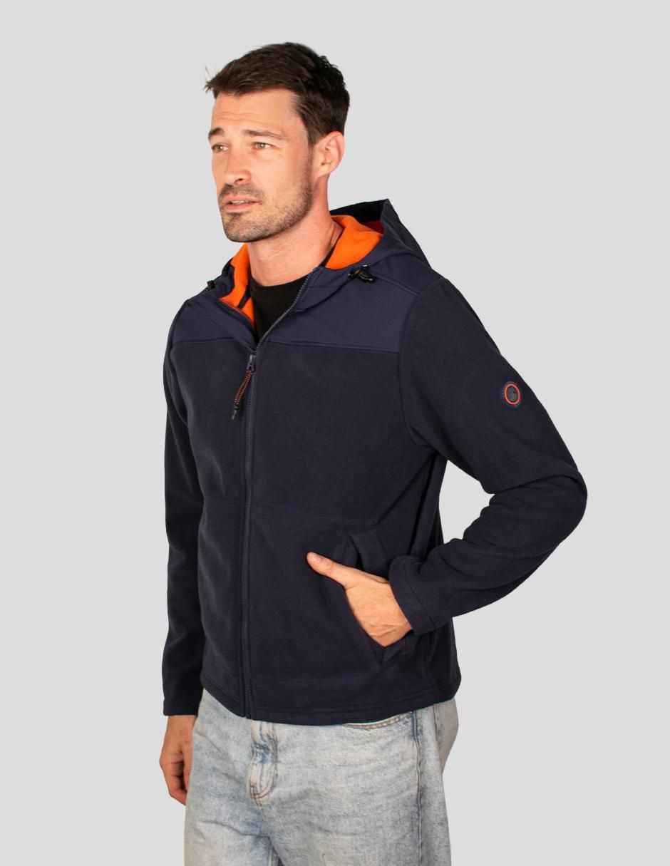 Chamarra casual resistente al agua con capucha para hombre 4