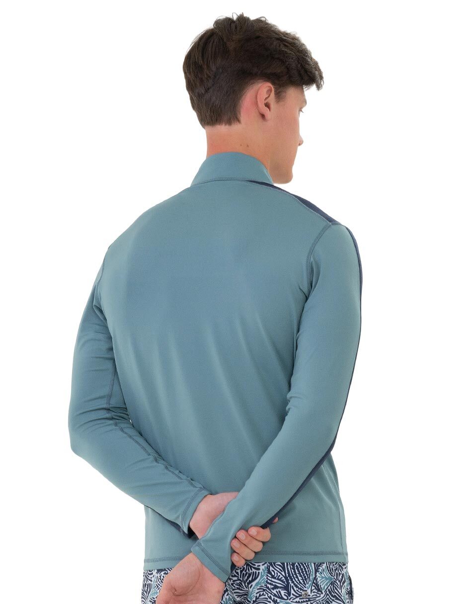 Wetshirt estampado bloques de color para hombre 2