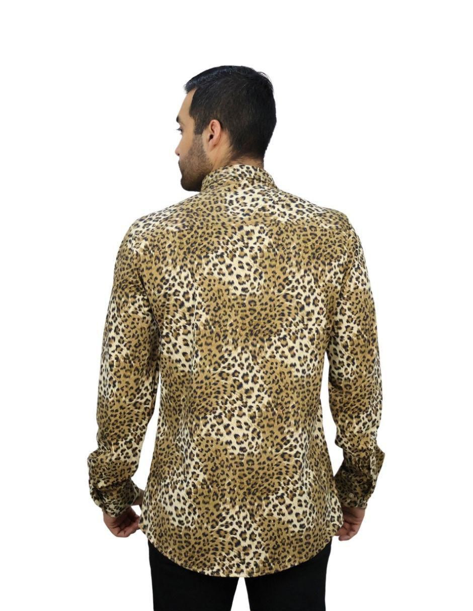 Camisa casual manga larga para hombre 4