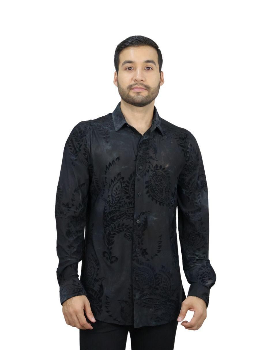 Camisa casual manga larga para hombre 1