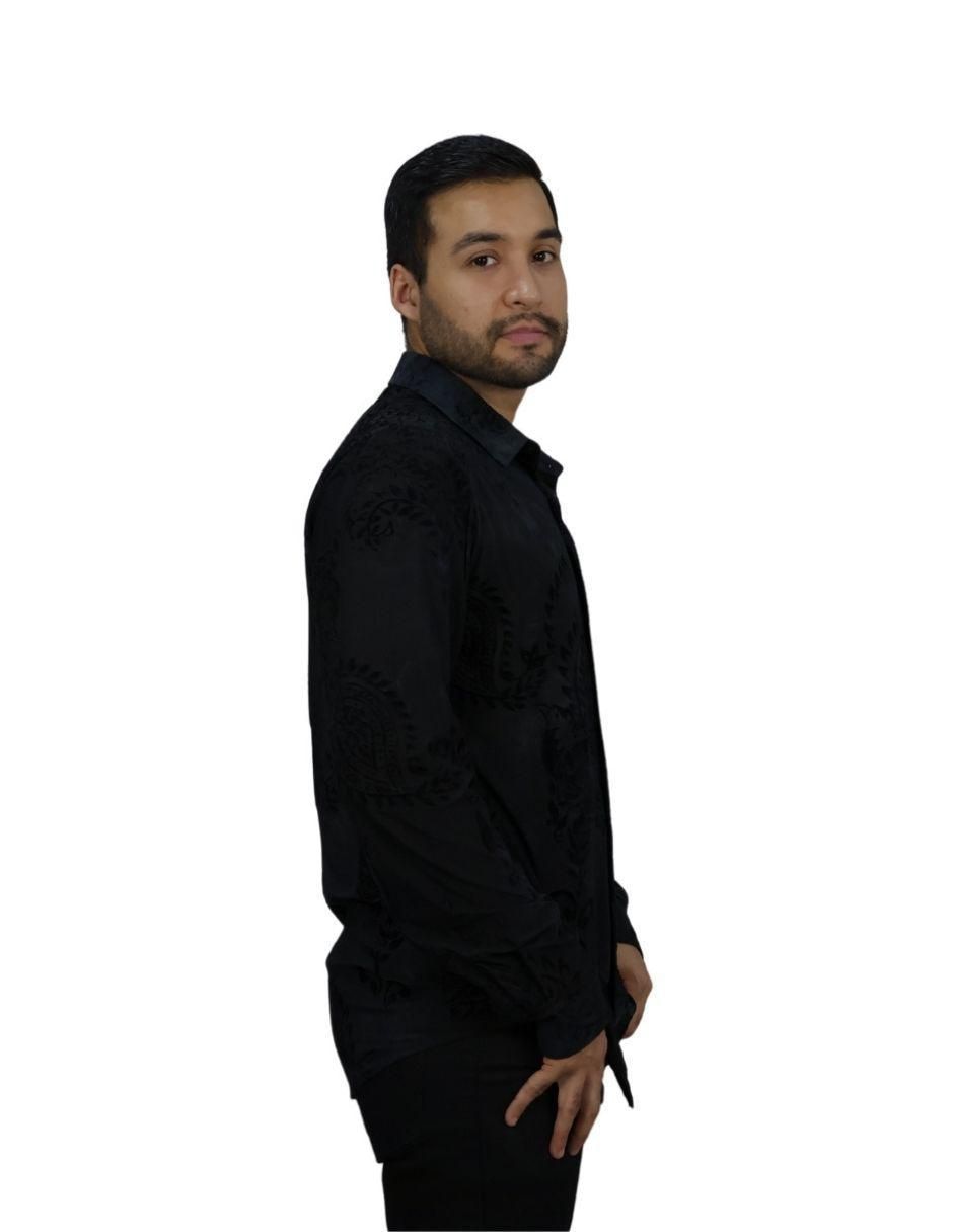 Camisa casual manga larga para hombre 3