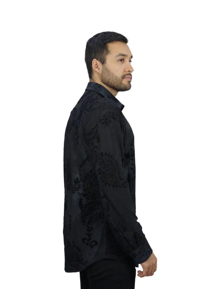 Camisa casual manga larga para hombre 4