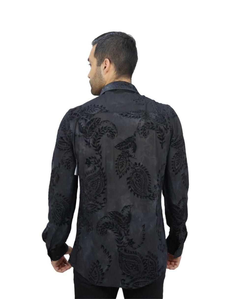 Camisa casual manga larga para hombre 5