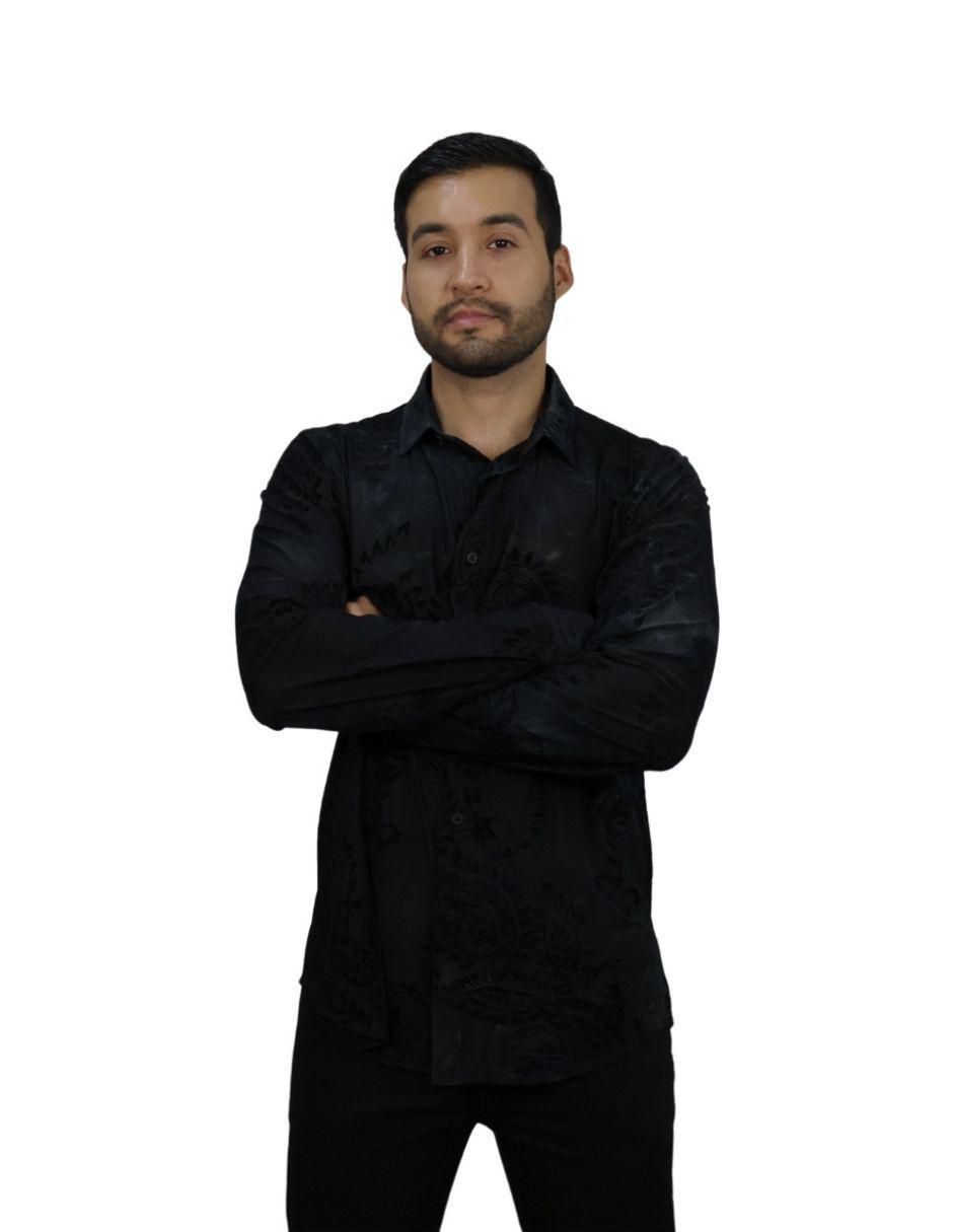 Camisa casual manga larga para hombre 6