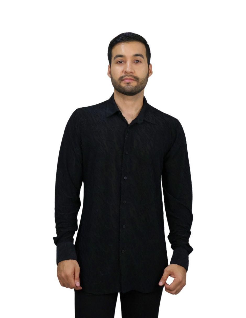 Camisa casual manga larga para hombre 1