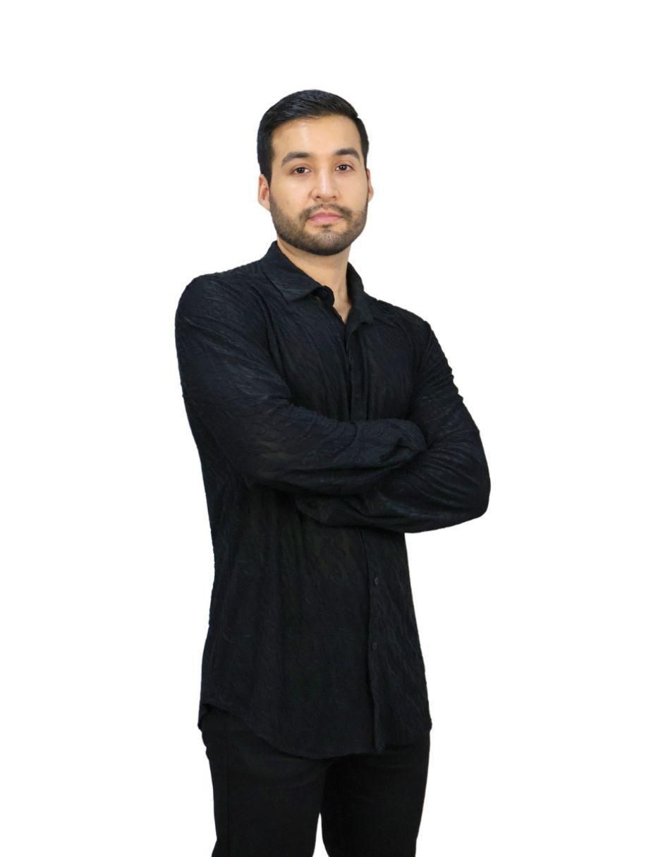 Camisa casual manga larga para hombre 2