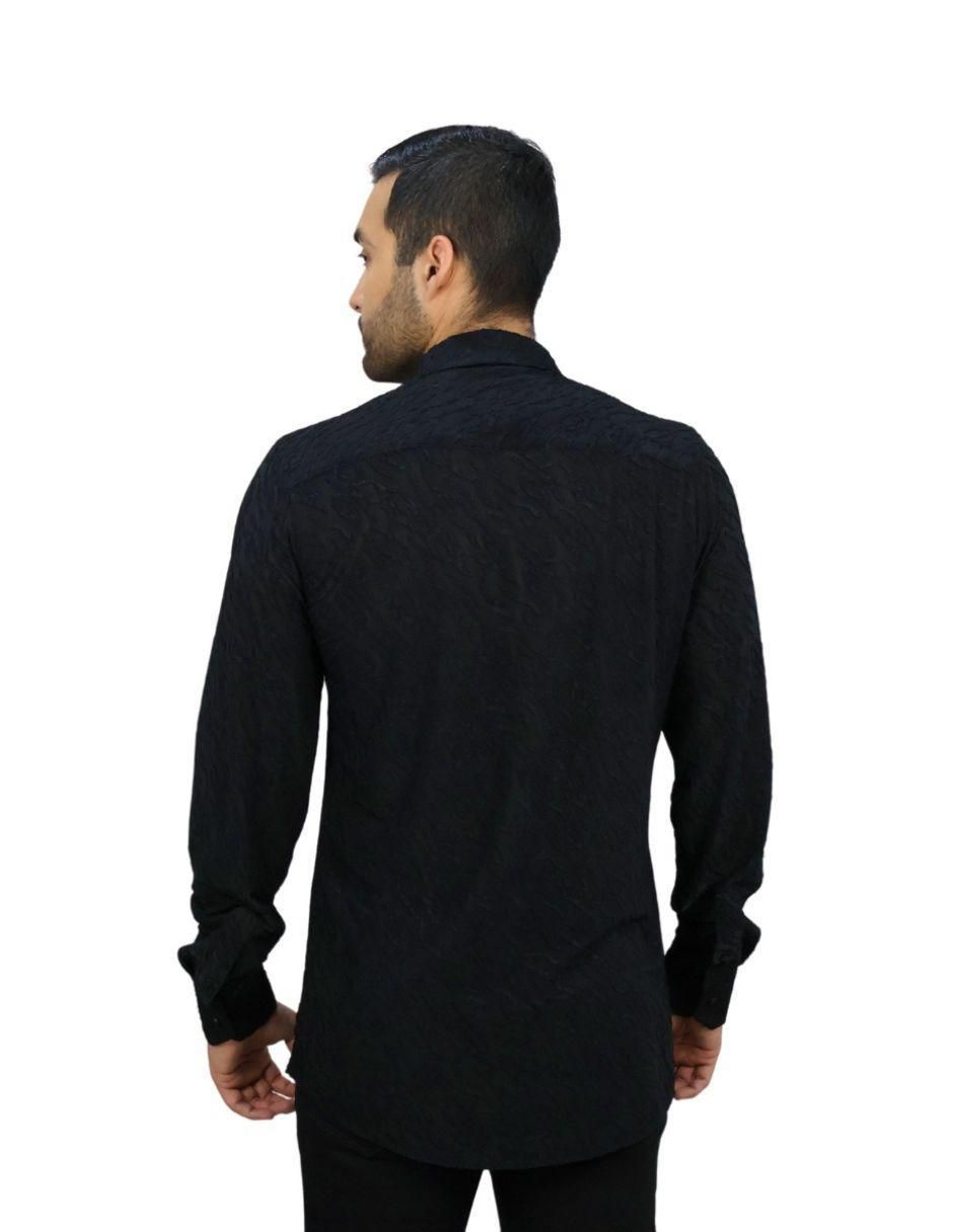 Camisa casual manga larga para hombre 4