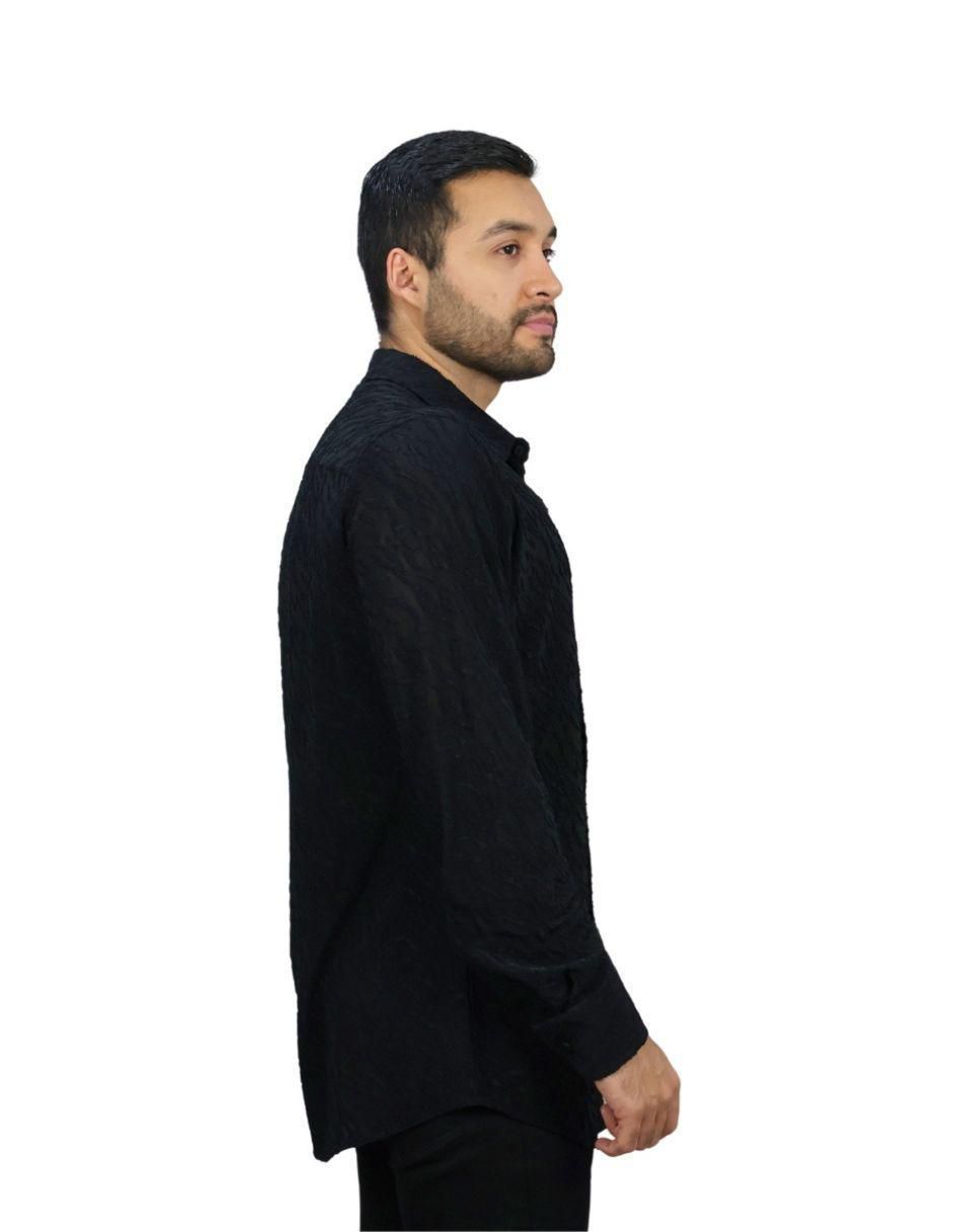 Camisa casual manga larga para hombre 5