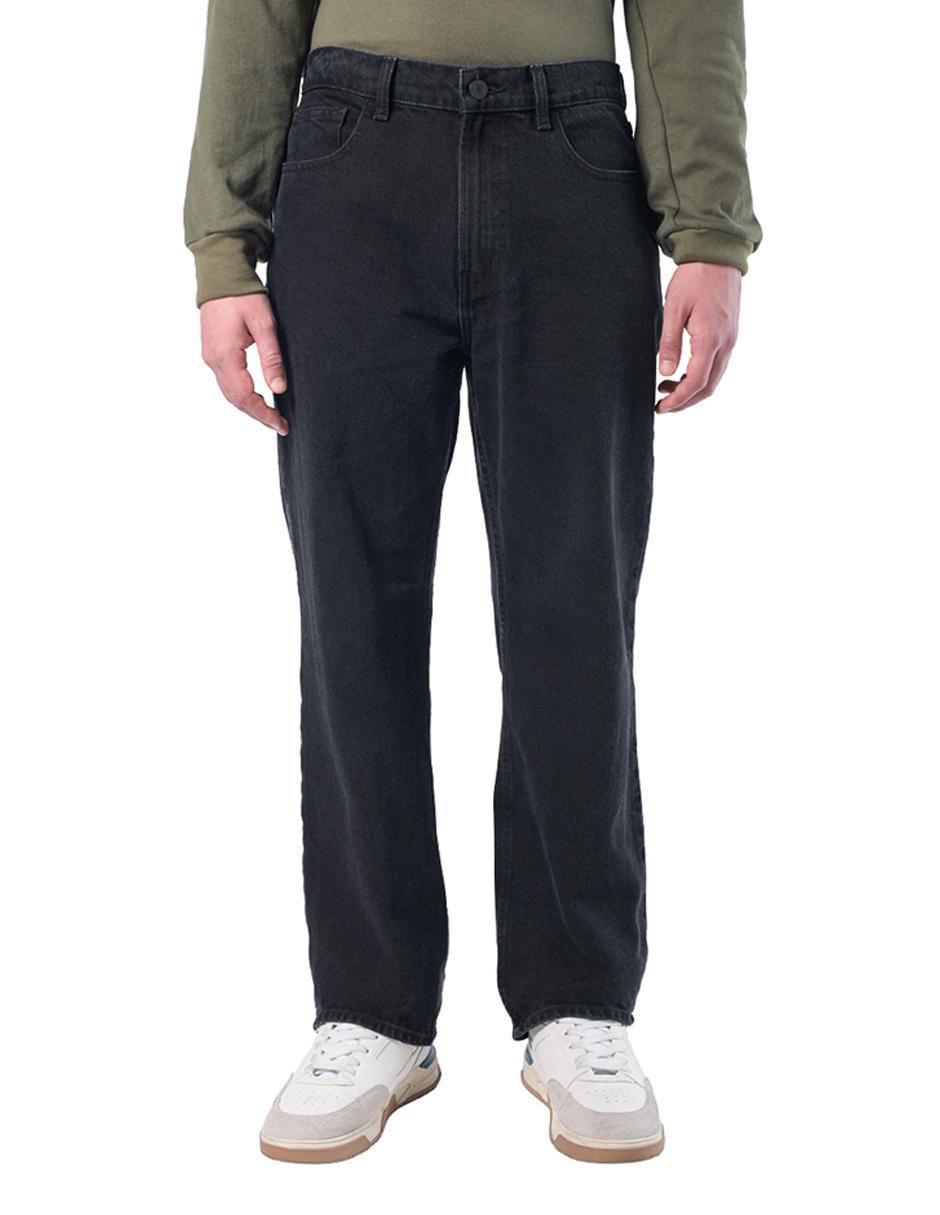 Jeans relaxed baggy lavado obscuro para hombre