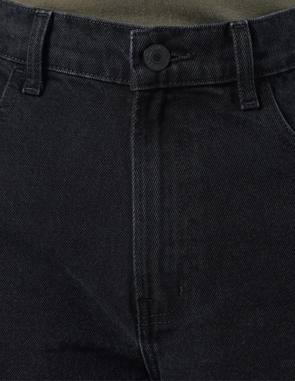 Jeans relaxed baggy lavado obscuro para hombre 4