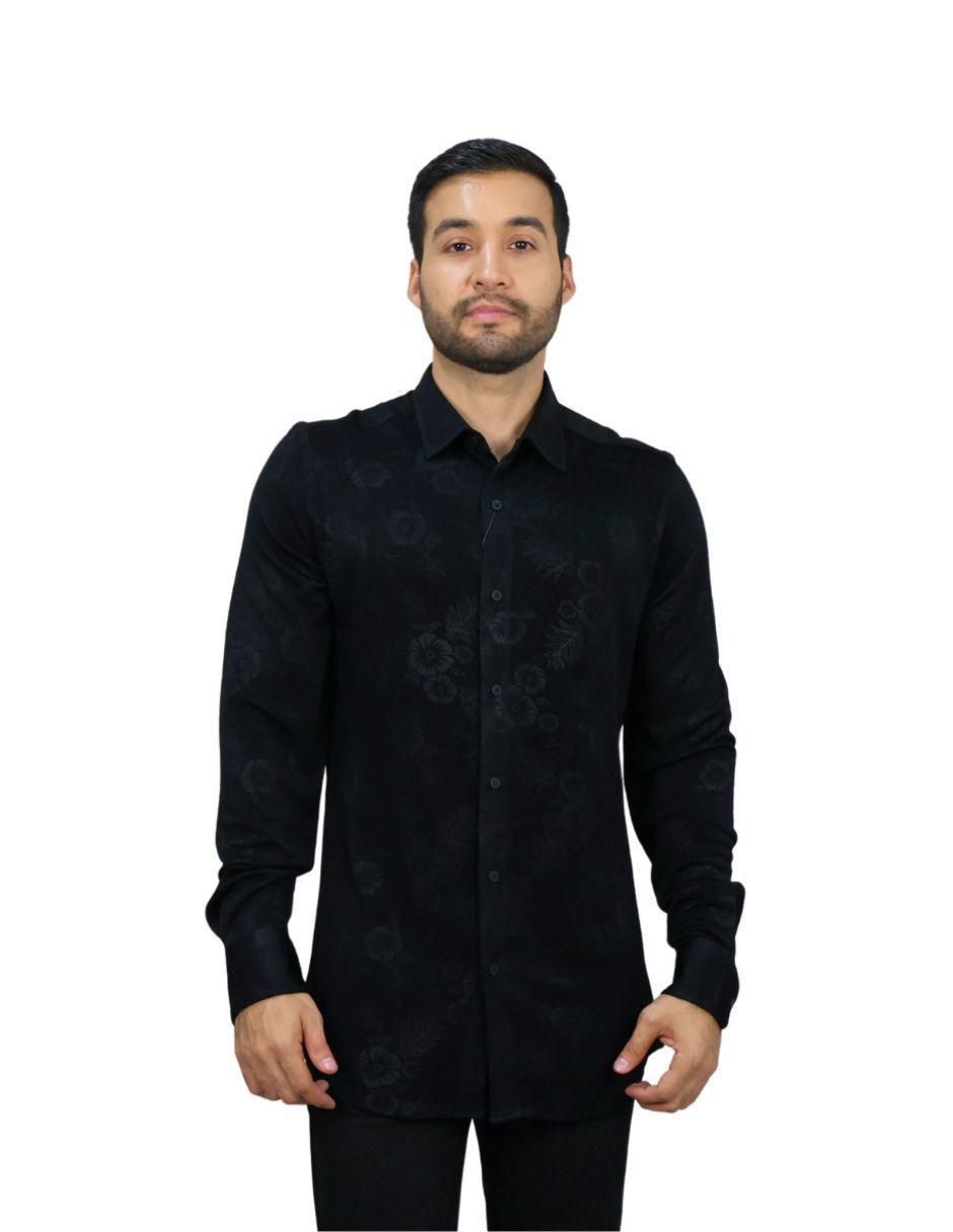 Camisa casual manga larga para hombre
