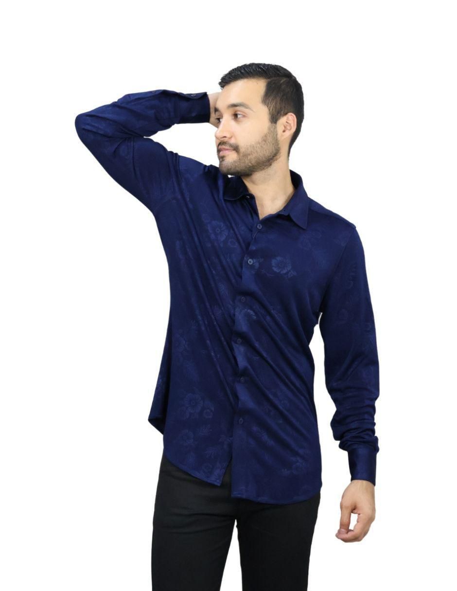 Camisa casual manga larga para hombre 4