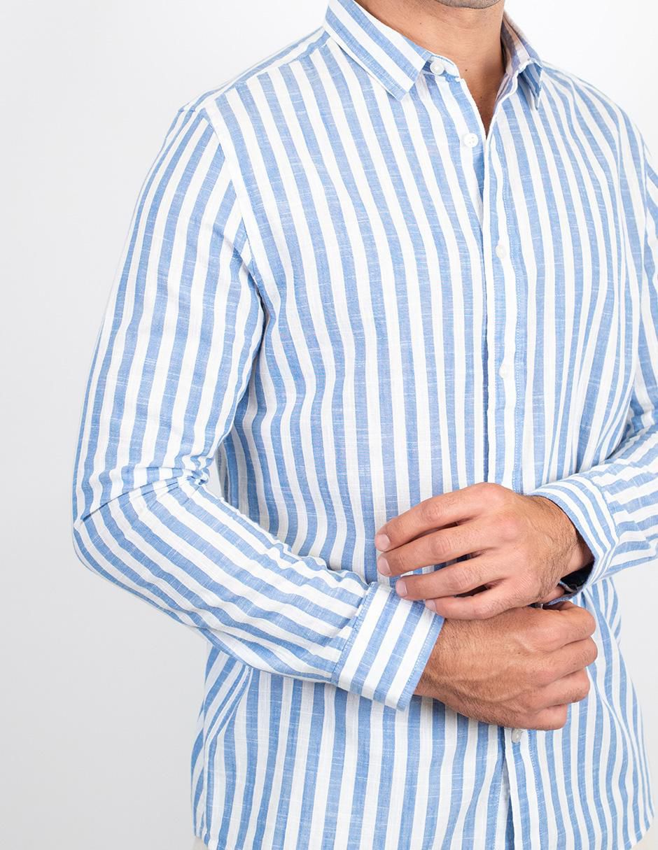 Camisa casual de algodón manga larga para hombre 3