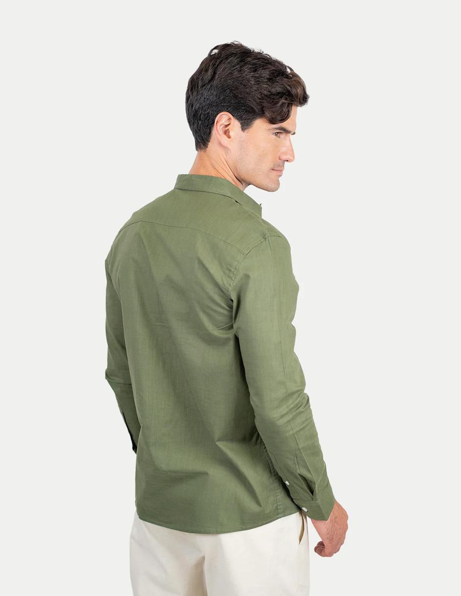 Camisa casual manga larga para hombre 2