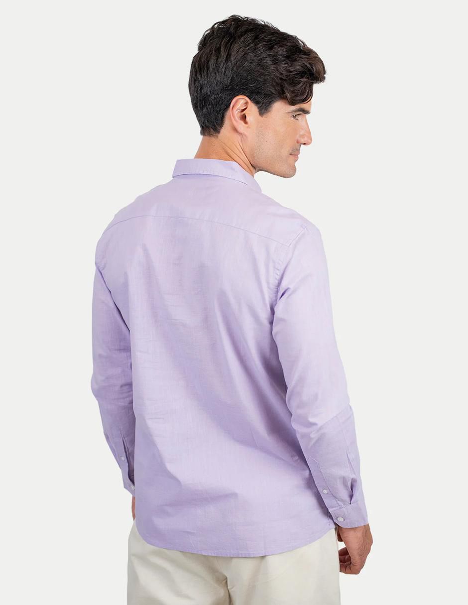 Camisa casual manga larga para hombre 3