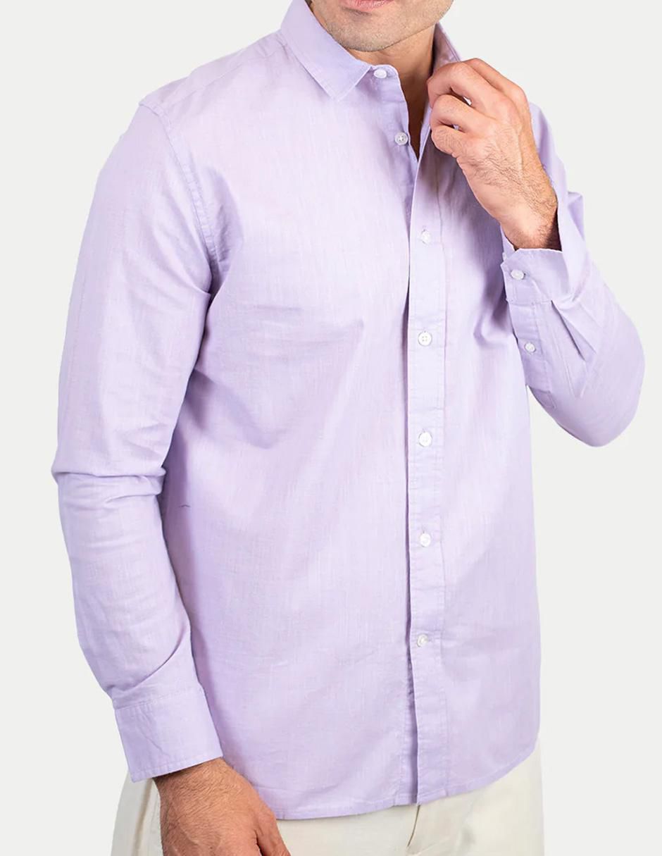 Camisa casual manga larga para hombre 4