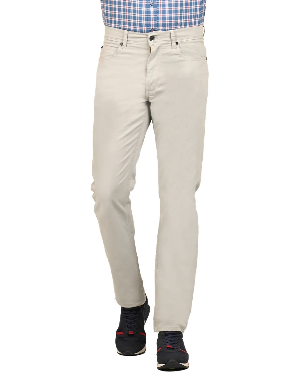 Pantalón regular de algodón para hombre