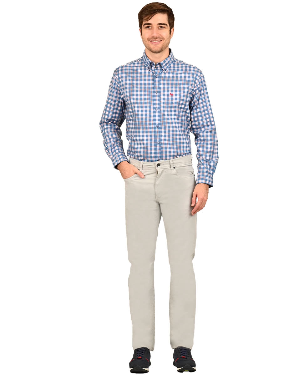 Pantalón regular de algodón para hombre 2