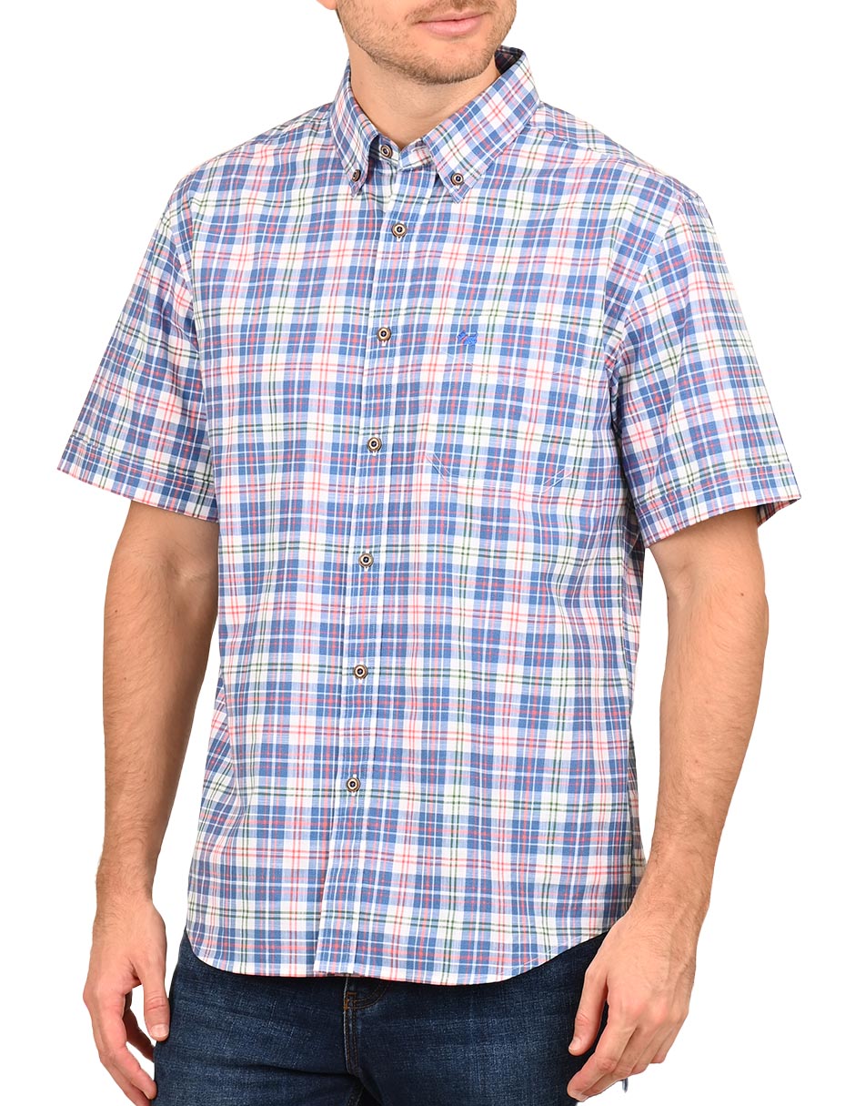 Camisa casual de algodón manga corta para hombre 4