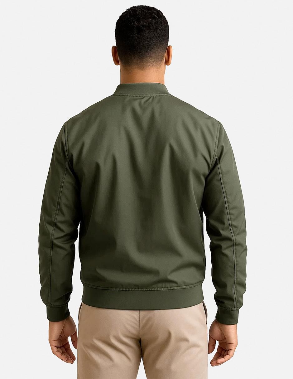 "chamarra" bomber generra no "de" poliéster con bolsillos "para hombre"