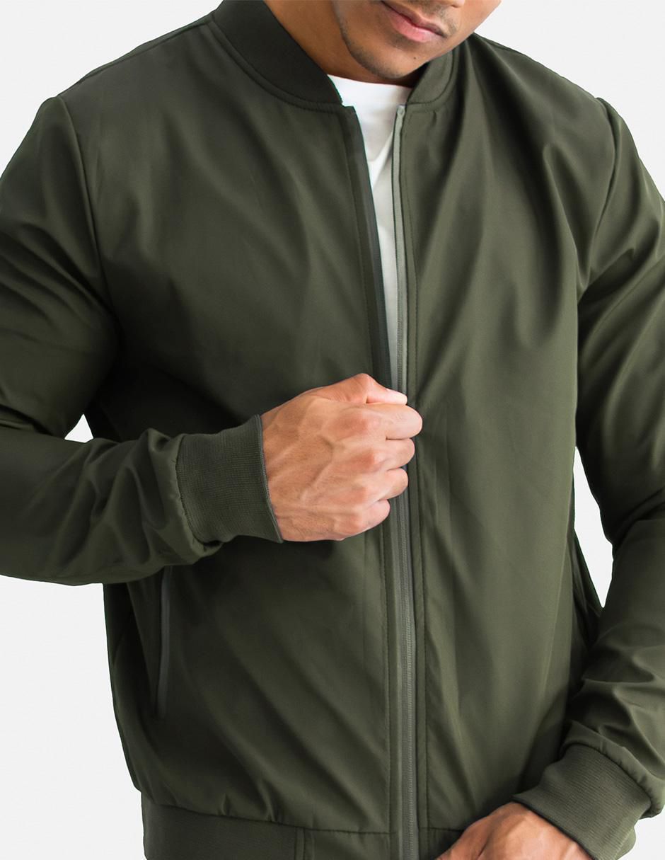 "chamarra" bomber generra no "de" poliéster con bolsillos "para hombre"