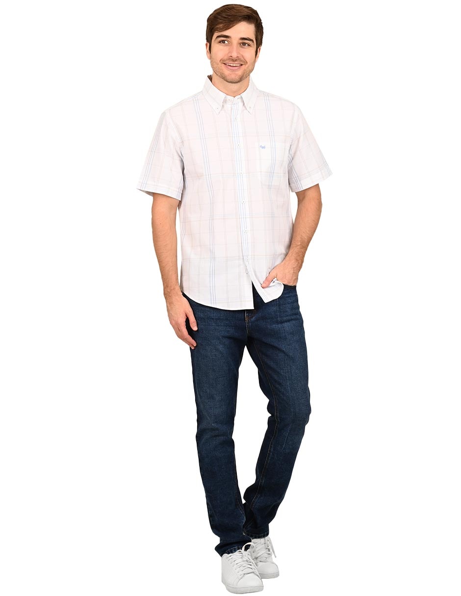Camisa casual de algodón manga corta para hombre 2
