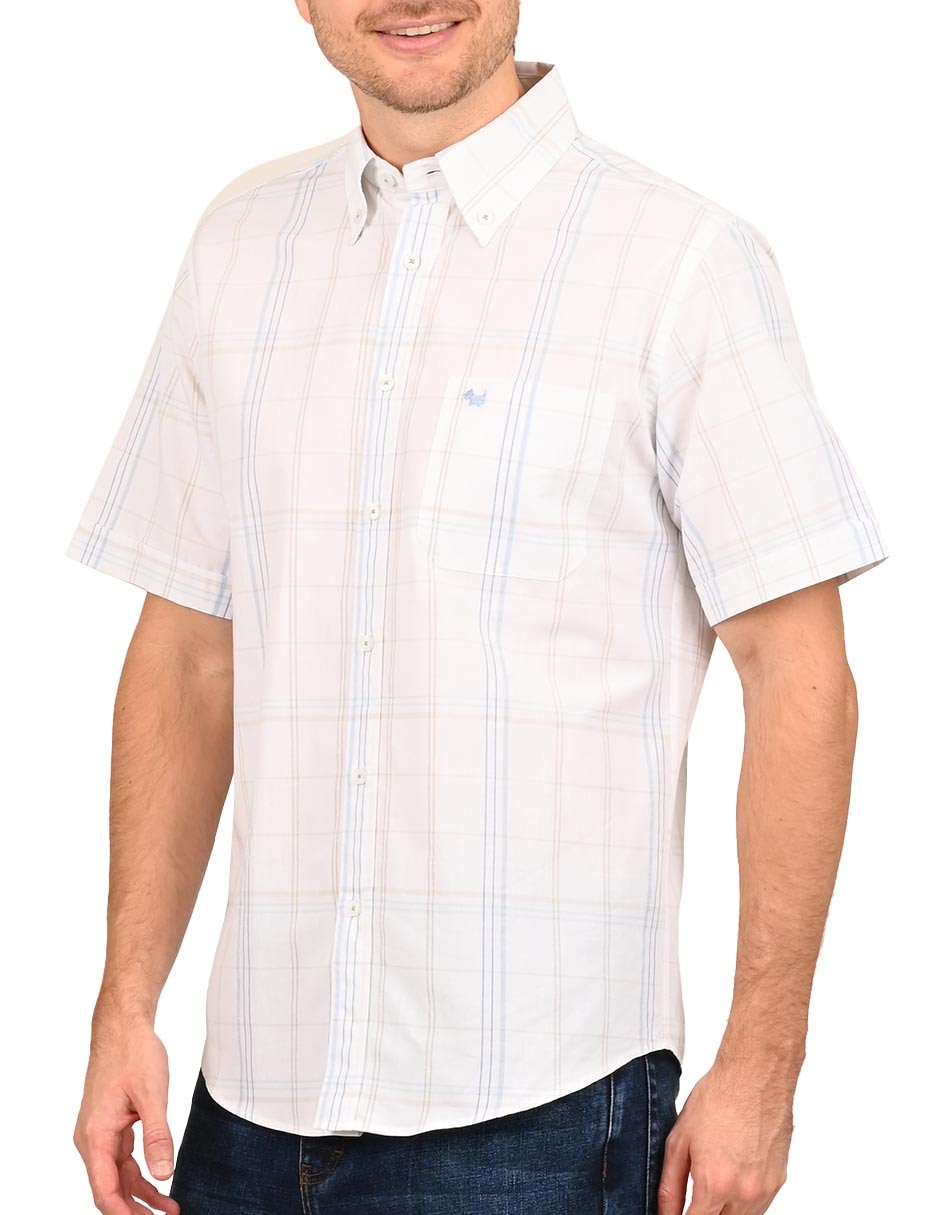 Camisa casual de algodón manga corta para hombre 4