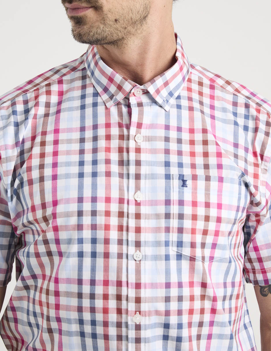 Camisa casual de algodón manga corta para hombre 4