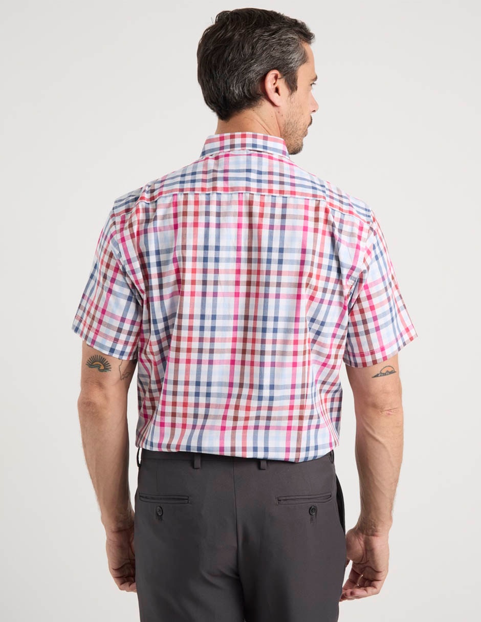 Camisa casual de algodón manga corta para hombre 6