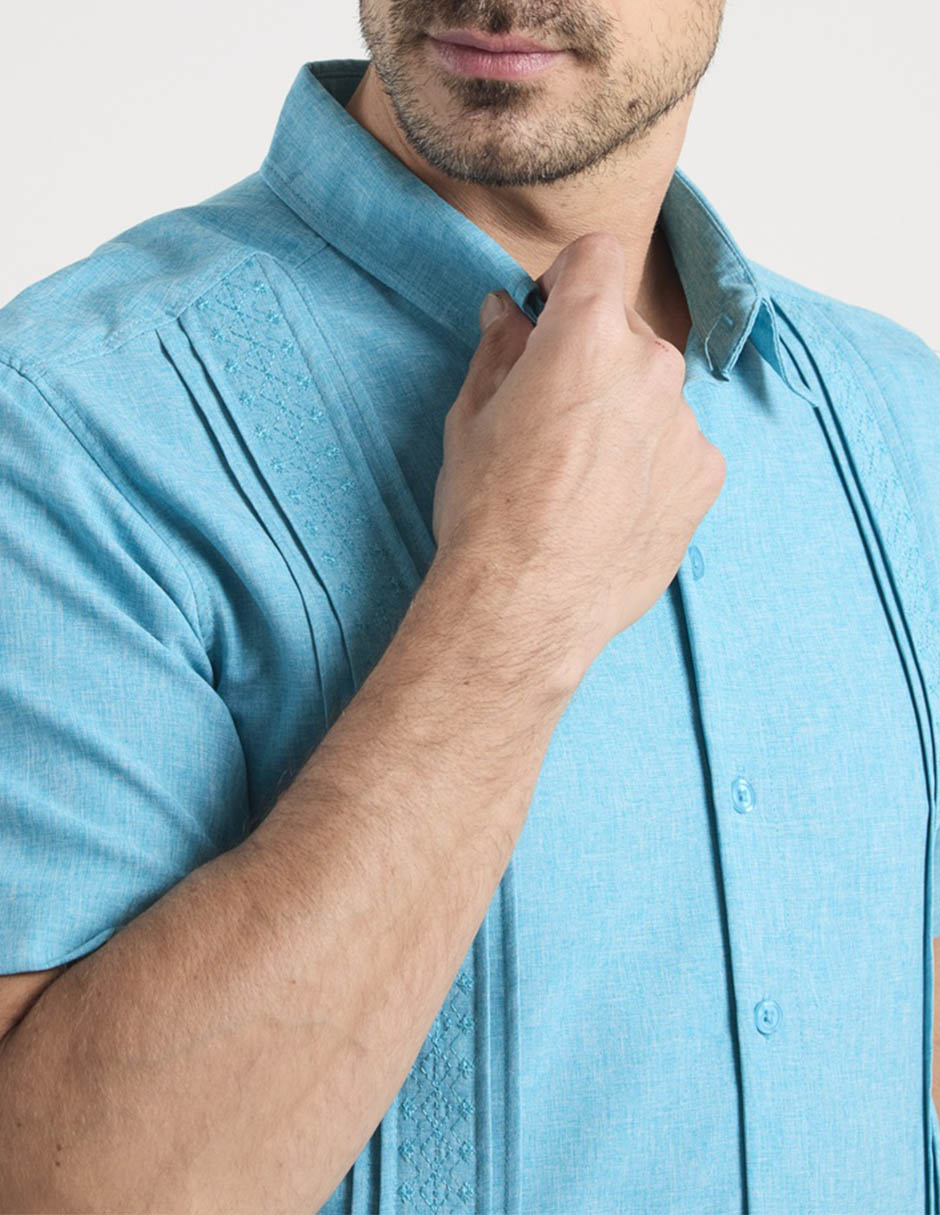 Guayabera manga corta para hombre 4