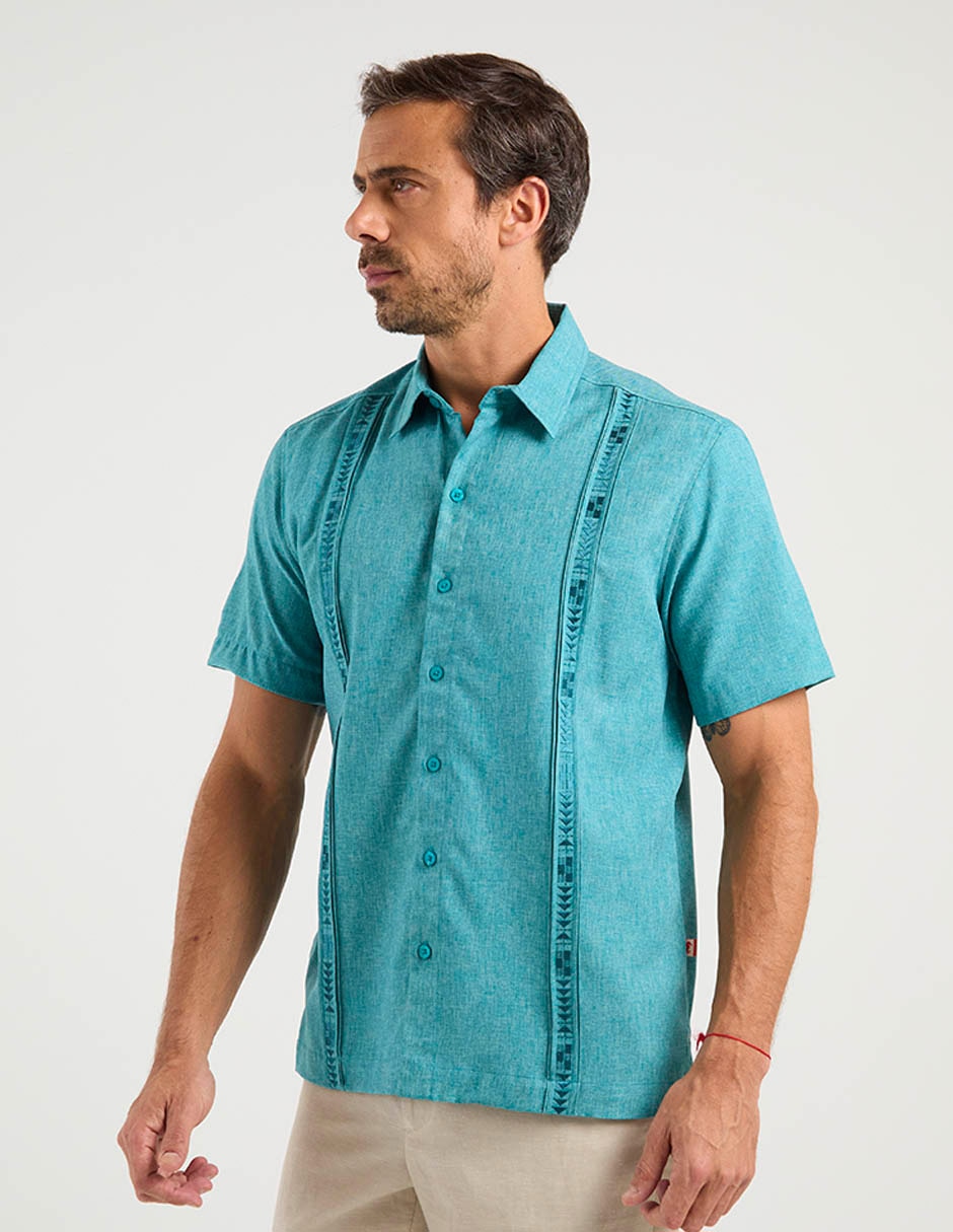 Guayabera manga corta para hombre