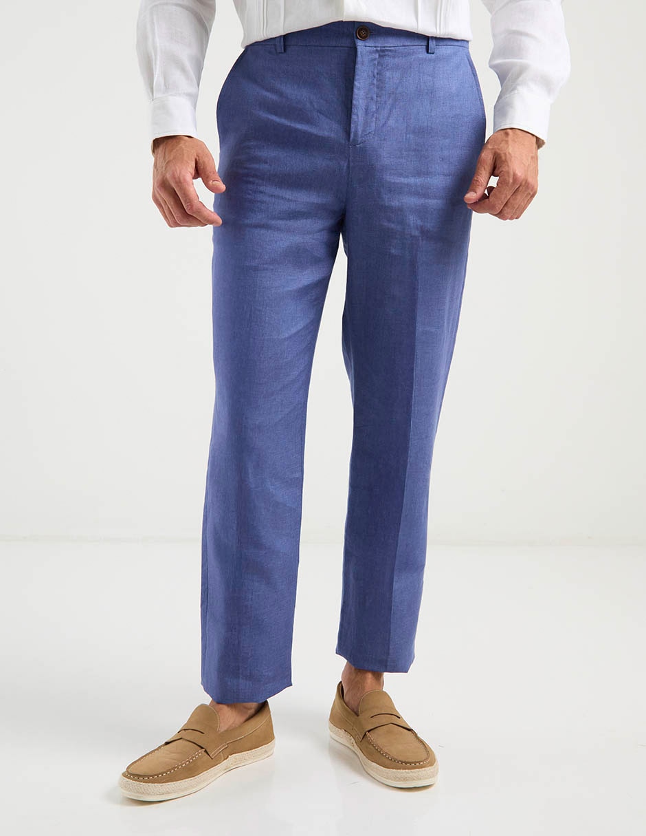 Pantalón de vestir slim de lino para hombre 2