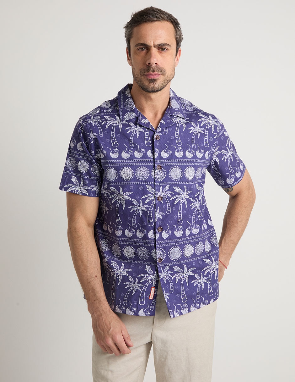 Camisa casual de algodón manga corta para hombre 2