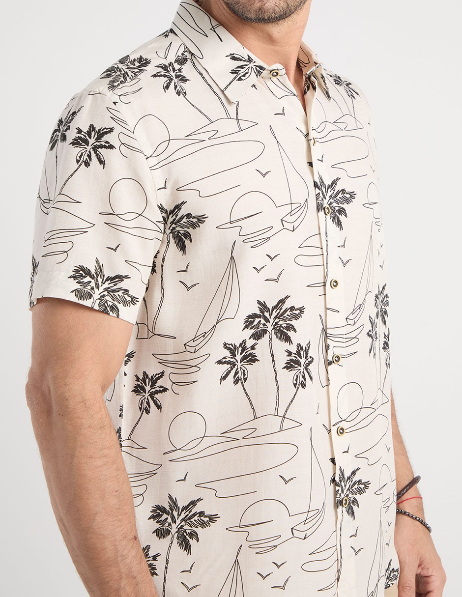 Camisa casual manga corta para hombre 4