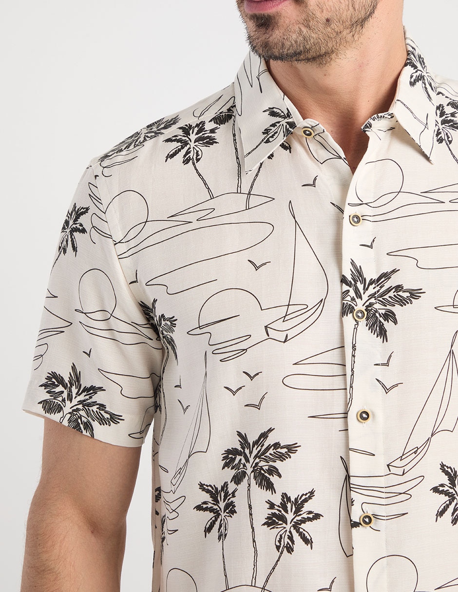 Camisa casual manga corta para hombre 5