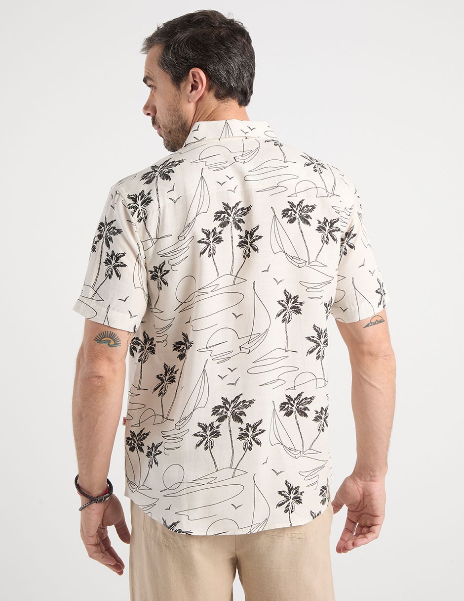 Camisa casual manga corta para hombre 6