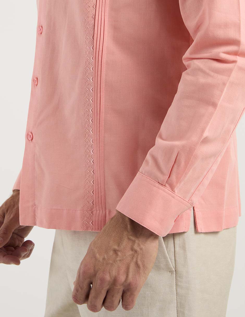 Guayabera manga larga para hombre 5