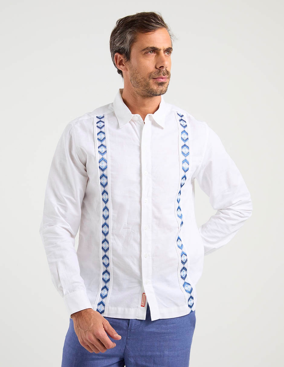 Guayabera manga larga para hombre Guayabera manga larga para hombre