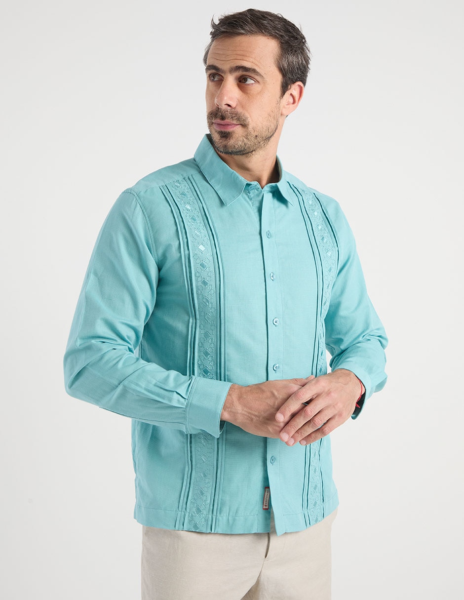 Guayabera manga larga para hombre Guayabera manga larga para hombre
